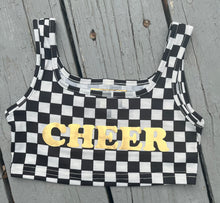 Load image into Gallery viewer, Checkered Cheer Crop Top
