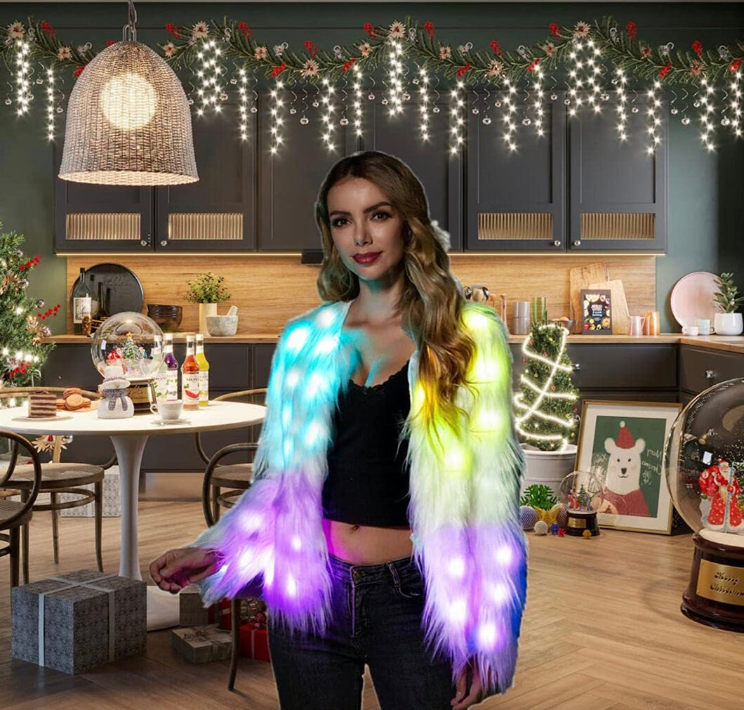 Light up hot sale fur jacket